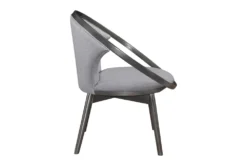 Orbit Grey Accent Chair With Grey Wood Frame -Furniture Store 296315 grey fabric accent chair side 14