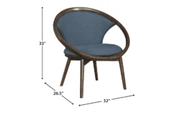 Orbit Blue Accent Chair -Furniture Store 296317 blue fabric accent chair detail 44