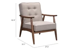 Walt Putty Fabric Accent Chair 16 Walt Putty Fabric Accent Chair -Furniture Store 296363 brown polyester accent chair detail 49