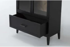 Magnolia Home Stella Curio By Joanna Gaines -Furniture Store 296630 black wood cabinet detail 44