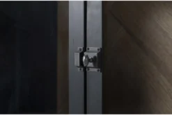 Magnolia Home Stella Curio By Joanna Gaines -Furniture Store 296630 black wood cabinet detail 45