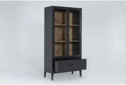 Magnolia Home Stella Curio By Joanna Gaines -Furniture Store 296630 black wood cabinet side 19