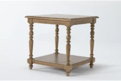 Magnolia Home Bowen End Table By Joanna Gaines -Furniture Store 296632 natural wood end table detail 44