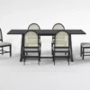 Magnolia Home Phoenix 84" Dining Set For 6 By Joanna Gaines -Furniture Store 296759 black wood dining set signature 01