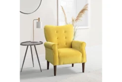 Magdala Yellow Accent Chair -Furniture Store 296934 yellow velvet accent chair room 86