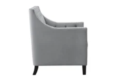 Cecelia Dark Grey Accent Chair -Furniture Store 296939 grey velvet accent chair side 14