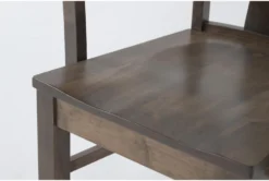Farmlyn Oatmeal Dining Arm Chair -Furniture Store 297395 brown wood dining chair detail 462