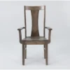 Farmlyn Oatmeal Dining Arm Chair -Furniture Store 297395 brown wood dining chair signature 012