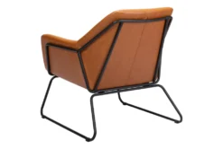 Rayes Cognac Faux Leather Accent Chair -Furniture Store 297547 brown polyurethane accent chair detail 53