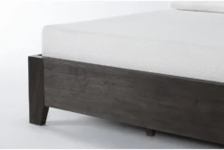 Gustav Queen Panel Bed With Storage By Nate Berkus + Jeremiah Brent -Furniture Store 297642 dark brown wood bed detail 44