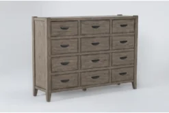 Lyon 12 Drawer Dresser By Nate Berkus + Jeremiah Brent -Furniture Store 297651 beige wood dresser side 18