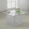 Gigi Square Glass Bead Illuminated Coffee Table