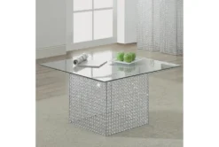 Gigi Square Glass Bead Illuminated Coffee Table
