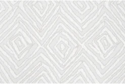 Perch II Chenille 26" Fabric Porcelain Small Square Ottoman -Furniture Store 298110 white fabric ottoman material 58