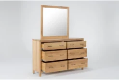 Warren 6 Drawer Dresser/Mirror -Furniture Store 298541 brown wood dresser and mirror set side 19
