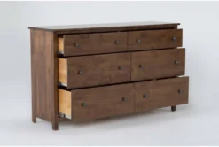 Carson 6 Drawer Dresser -Furniture Store 298560 brown wood dresser side 19