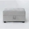 Bonaterra Dove Storage Ottoman -Furniture Store 299032 grey fabric ottoman signature 01