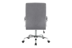Clayton Grey + Chrome Upholstered Office Chair With Casters 12 Clayton Grey + Chrome Upholstered Office Chair With Casters -Furniture Store 299205 grey fabric office chair back 82