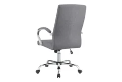 Clayton Grey + Chrome Upholstered Office Chair With Casters 13 Clayton Grey + Chrome Upholstered Office Chair With Casters -Furniture Store 299205 grey fabric office chair back 84