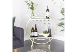 Gold Rolling Round Bar Cart 18 Gold Rolling Round Bar Cart -Furniture Store 299637 room 85