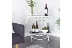 Silver Rolling Round Bar Cart -Furniture Store 299638 room 85