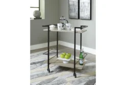 Juan Brown/Black Rolling Bar Cart -Furniture Store 299653 brown melamine bar cart room 85
