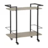 Juan Brown/Black Rolling Bar Cart -Furniture Store 299653 brown melamine bar cart signature 02