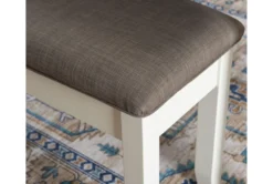 Morgan Taupe 44" Dining Storage Bench -Furniture Store 299705 white wood dining bench detail 452