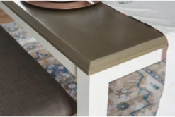 Morgan Taupe 44" Dining Storage Bench -Furniture Store 299705 white wood dining bench detail 462