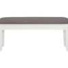Morgan Taupe 44" Dining Storage Bench -Furniture Store 299705 white wood dining bench signature 01