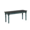 Davis Teal 40" Dining Bench -Furniture Store 299706 blue wood dining bench signature v2 01