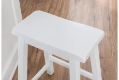 Maya White 24In Counter Stool -Furniture Store 299712 white wood counter height stool detail 442