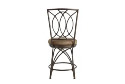 Bryan Big And Tall Metal Bronze Counter Stool -Furniture Store 299717 brown metal counter height stool back 82