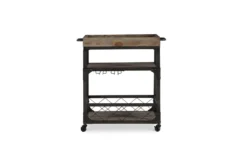 Clayton Brown Bar Cart -Furniture Store 299734 brown metal bar stool front 022