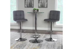 Jan Chrome Adjustable 23" Glass Pub Table -Furniture Store 299745 silver metal bistropub table room 86