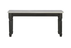 Davis Grey 40" Dining Bench -Furniture Store 299748 grey wood dining bench front 02