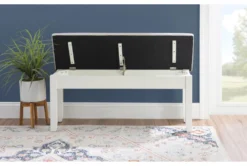 Morgan Grey 44" Dining Storage Bench -Furniture Store 299751 grey wood dining bench room 862