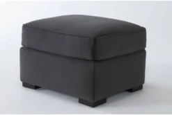 Cypress III 27" Velvet Foam Ottoman -Furniture Store 300026 black fabric ottoman side 19