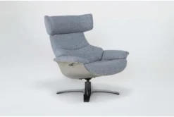 Raiden Blue Reclining Swivel Chair -Furniture Store 300132 blue fabric accent chair side 19