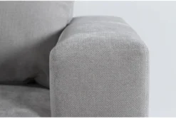 Bonaterra Dove 127" 2 Piece Sectional With Left Arm Facing Queen Sleeper Sofa Chaise & Storage Ottoman -Furniture Store 300179 grey fabric living room set detail 48