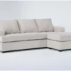 Bonaterra Sand 97" Queen Sleeper Sofa With Reversible Chaise -Furniture Store 300198 beige fabric reversible sofa chaise signature 01