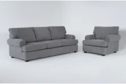 Hampstead Graphite 2 Piece Queen Sleeper Sofa & Chair Set