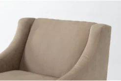 Ashland Micro Suede Ren Camel 32" Accent Chair -Furniture Store 300325 beige fabric accent chair detail 44
