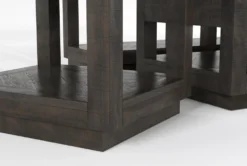 Harrison 4 Piece Coffee Table Set -Furniture Store 300470 brown wood coffee and end table set detail 44