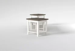 Dixon 3 Piece Coffee Table Set -Furniture Store 300497 white wood coffee and end table set side 19