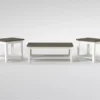 Dixon 3 Piece Coffee Table Set 2 Dixon 3 Piece Coffee Table Set -Furniture Store 300497 white wood coffee and end table set signature 01