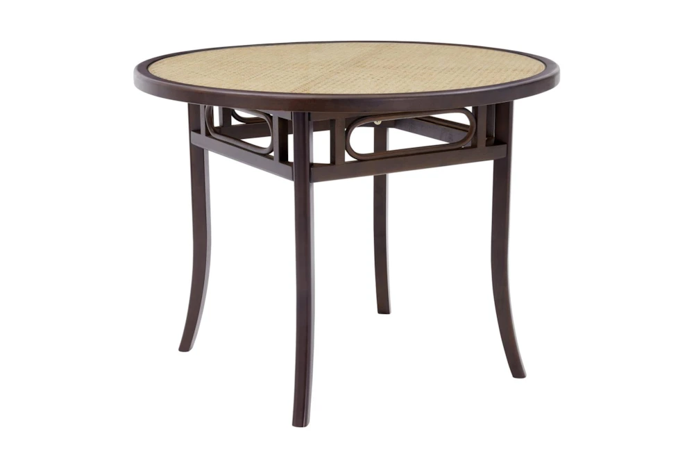 Cafe Black 40" Round Dining Table With Cane 5 Cafe Black 40" Round Dining Table With Cane - Image 3