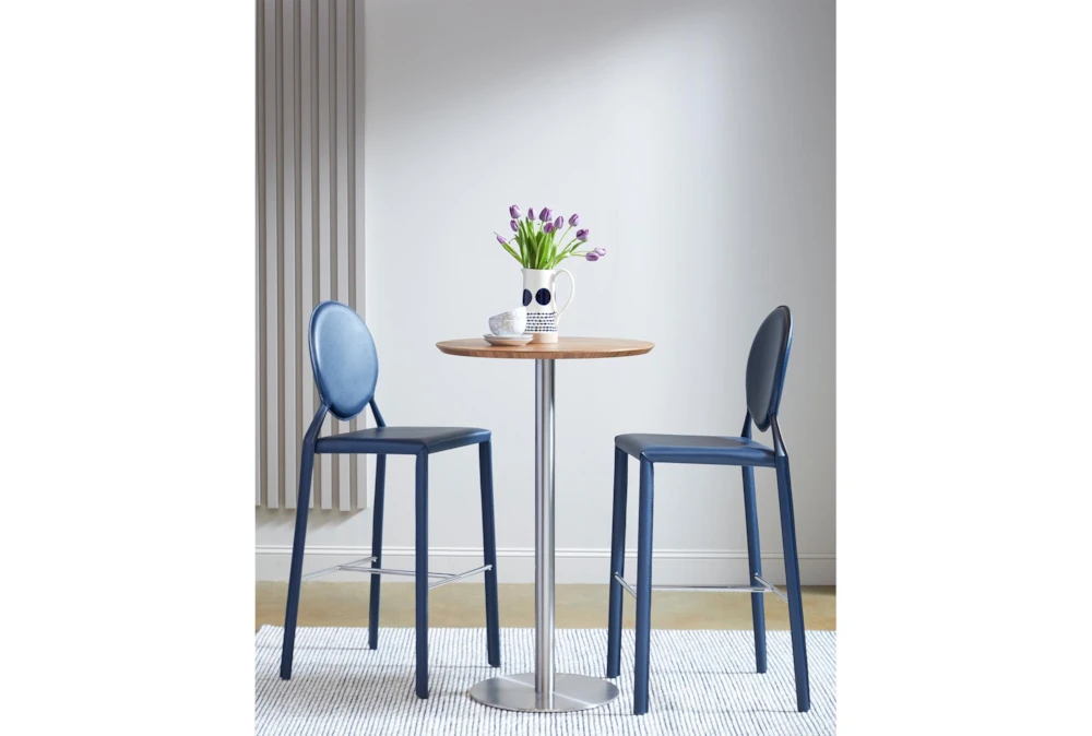 Cece Round Walnut 26" Bar Table 4 Cece Round Walnut 26" Bar Table - Image 2