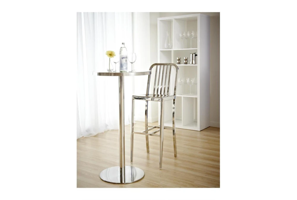 Cece Round Walnut 26" Bar Table 6 Cece Round Walnut 26" Bar Table - Image 4