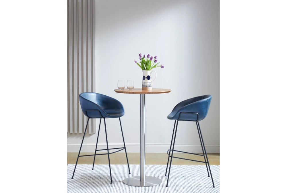 Cece Round Walnut 26" Bar Table 8 Cece Round Walnut 26" Bar Table - Image 6